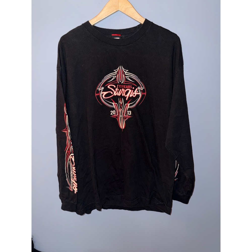 Hot‎ Leathers Sturgis Motorcycle Rally 2013 Long Sleeve T Shirt Black XLarge